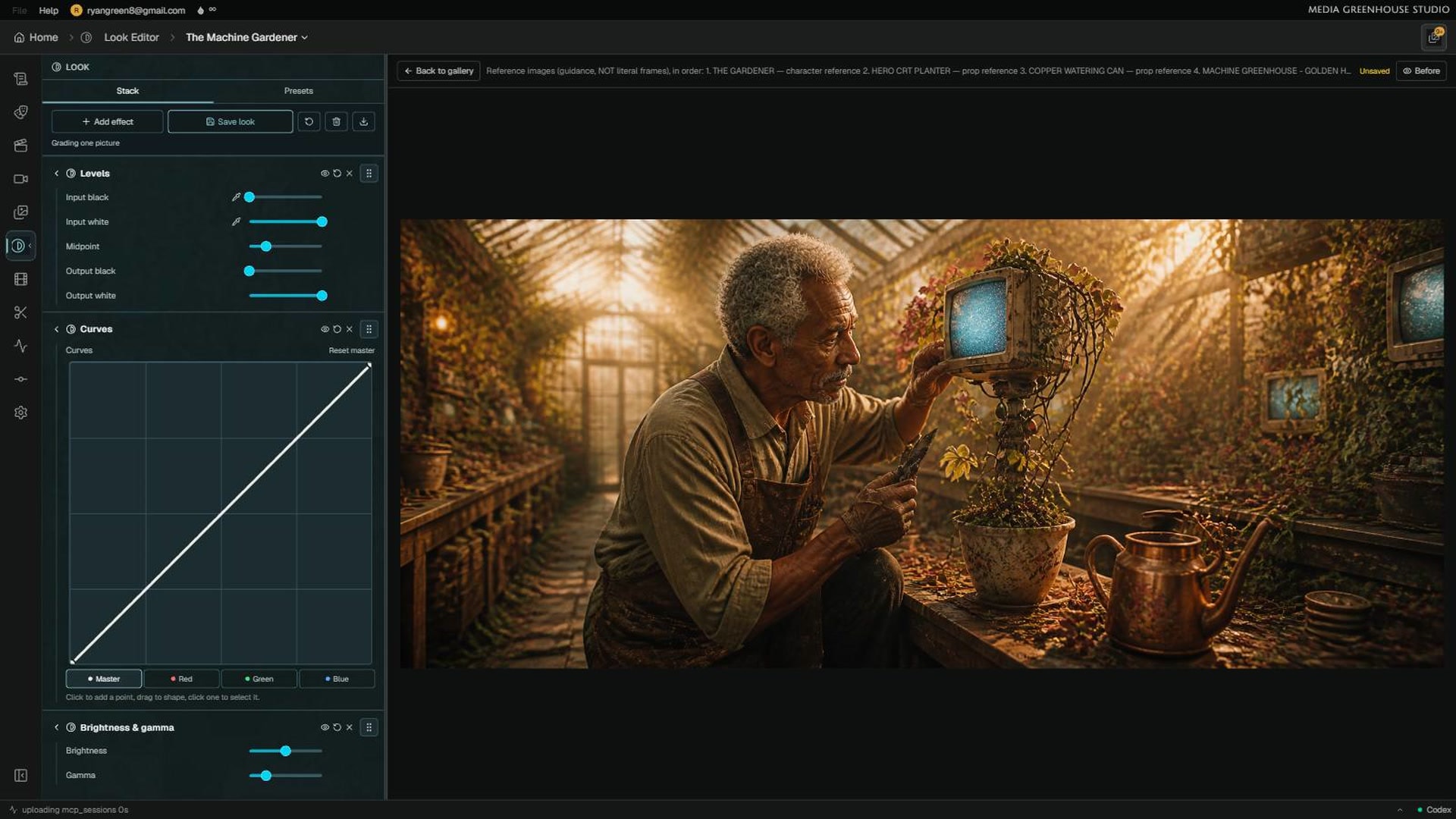 Media Greenhouse Studio - Look editor